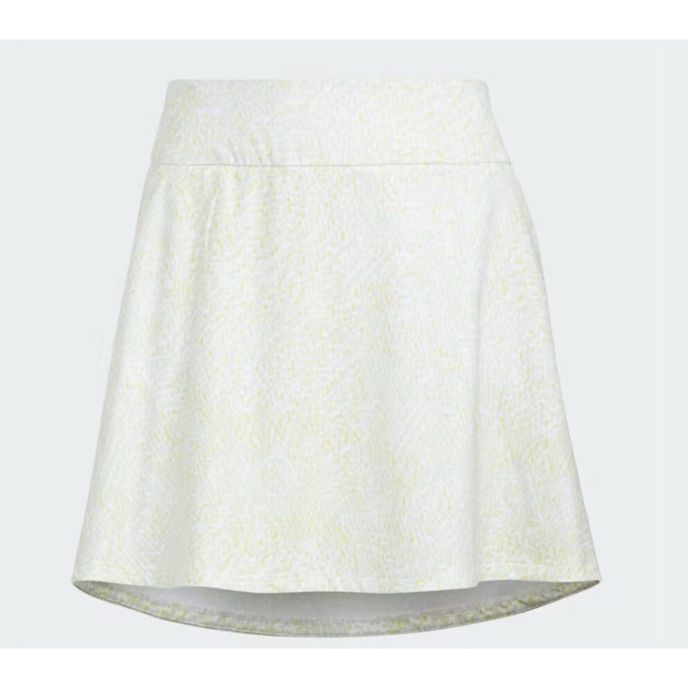 Adidas Frill Skirt Small White Lime Green Athletic Golf Tennis Skort HT1970